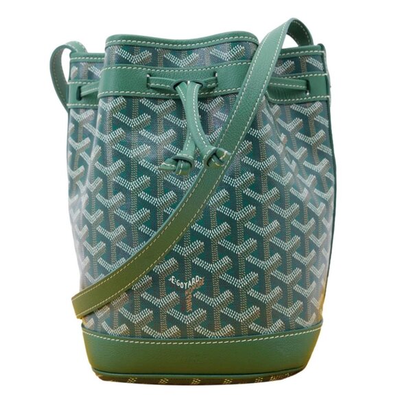 Goyard  Petit Flot PM Canvas Bucket Bag Green - Picture 1 of 11